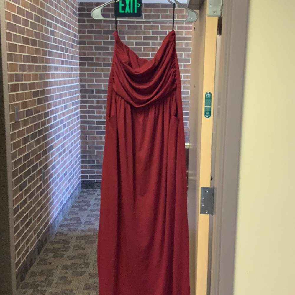 Strapless Red Dress